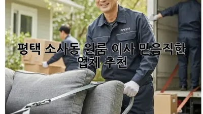 평택 소사동 원룸 이사, 믿음직한 업체 추천!